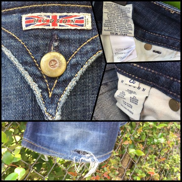 HUDSON Jeans Mid-Rise Dark Denim Baby Bootcut 26 - Picture 3 of 16